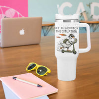 Funny Goose Support Freedom Meme Tumbler With Handle Off To Monitor The Situation