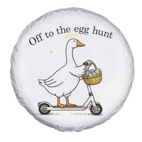 Off To The Egg Hunt Spare Tire Cover Funny Easter Goose