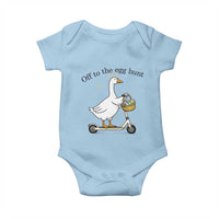 Off To The Egg Hunt Baby Onesie Funny Easter Goose