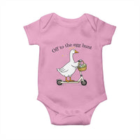 Off To The Egg Hunt Baby Onesie Funny Easter Goose