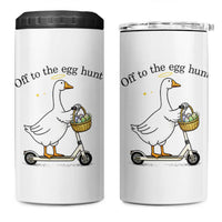 Off To The Egg Hunt 4 in 1 Can Cooler Tumbler Funny Easter Goose