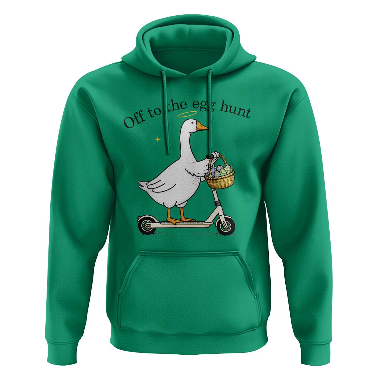 Off To The Egg Hunt Hoodie Funny Easter Goose