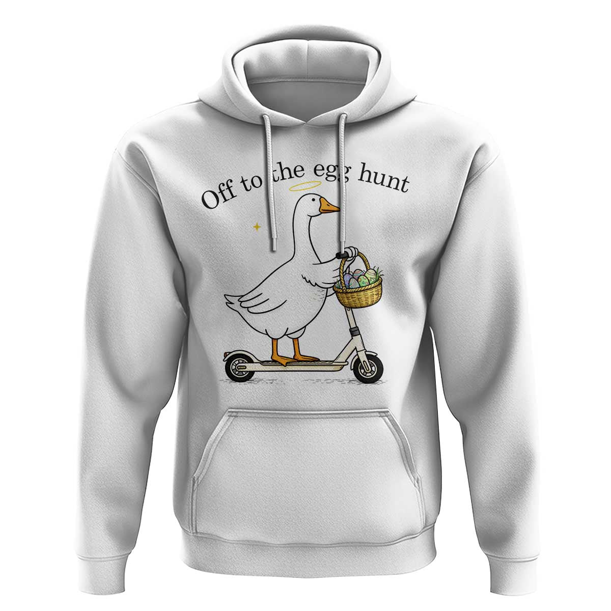 Off To The Egg Hunt Hoodie Funny Easter Goose