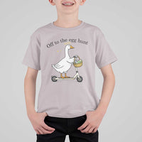 Off To The Egg Hunt T Shirt For Kid Funny Easter Goose