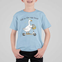Off To The Egg Hunt T Shirt For Kid Funny Easter Goose