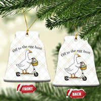 Off To The Egg Hunt Ceramic Ornament Funny Easter Goose