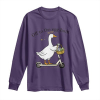 Off To The Egg Hunt Long Sleeve Shirt Funny Easter Goose