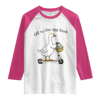 Off To The Egg Hunt Raglan Shirt Funny Easter Goose