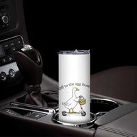 Off To The Egg Hunt Skinny Tumbler Funny Easter Goose