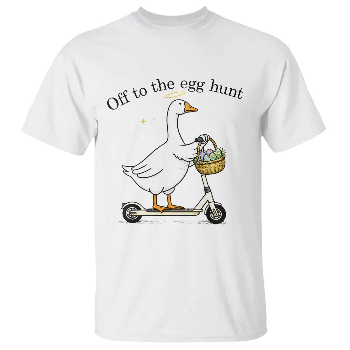 Off To The Egg Hunt T Shirt Funny Easter Goose
