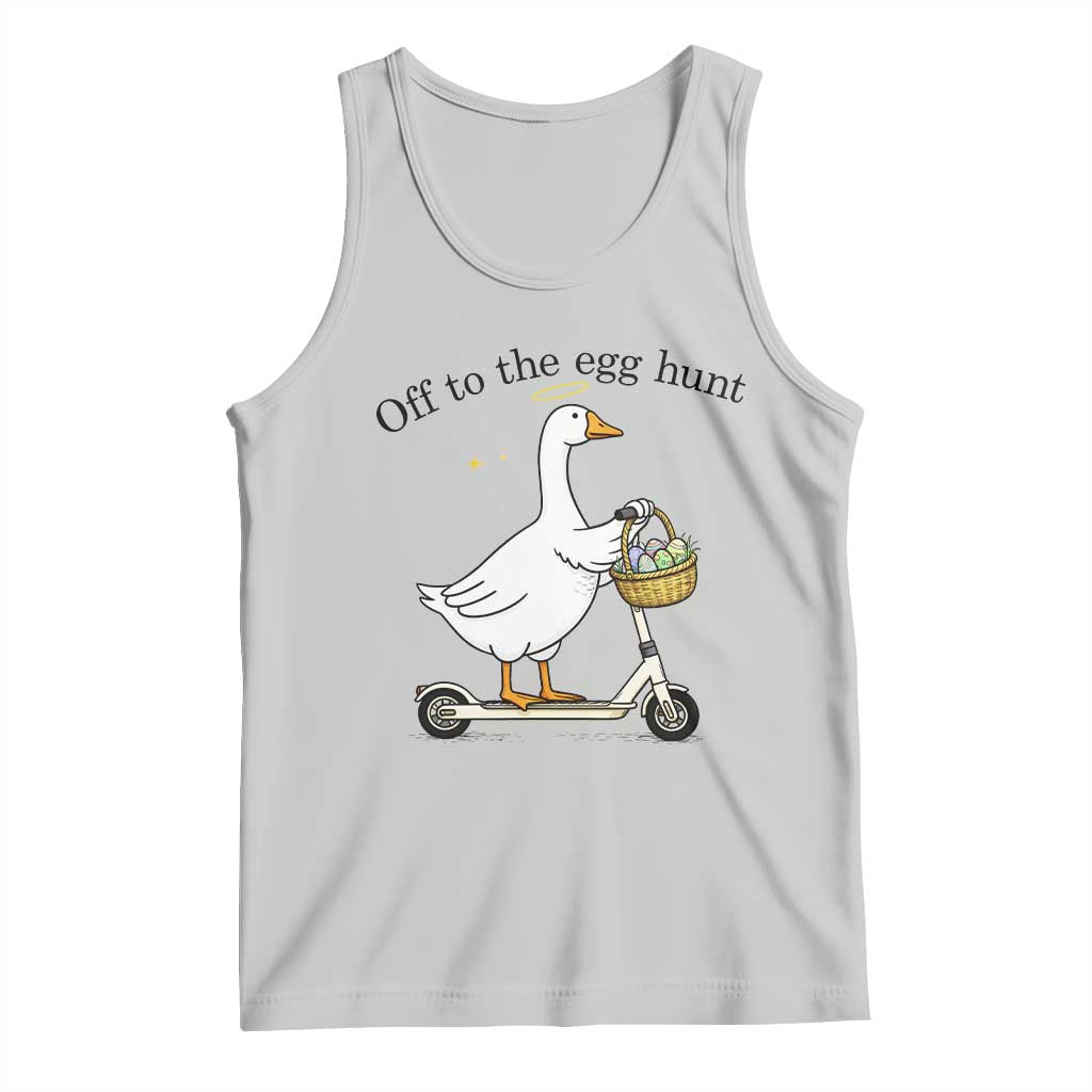 Off To The Egg Hunt Tank Top Funny Easter Goose