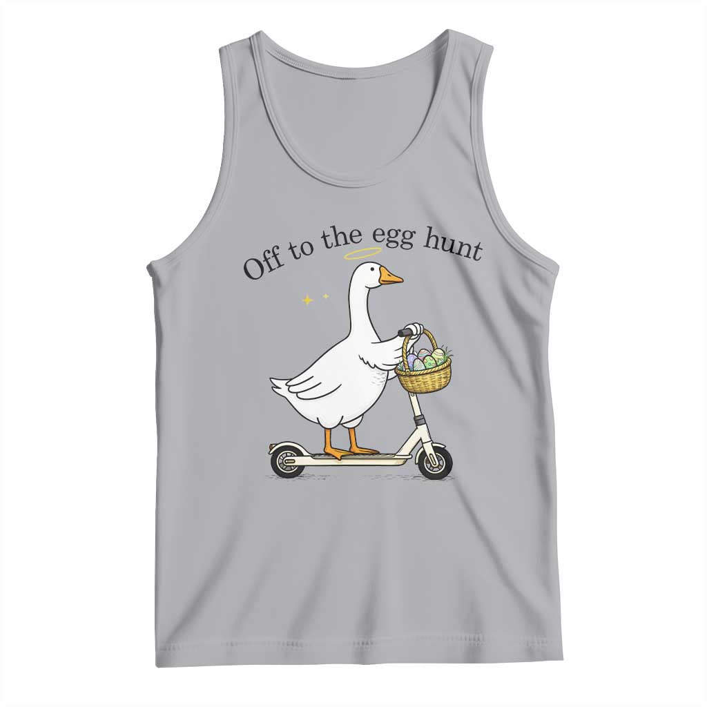 Off To The Egg Hunt Tank Top Funny Easter Goose