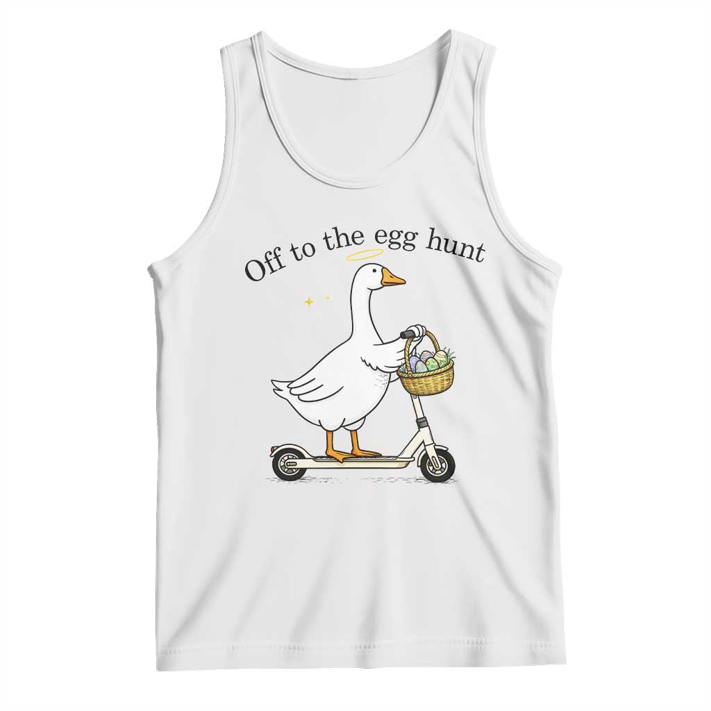 Off To The Egg Hunt Tank Top Funny Easter Goose