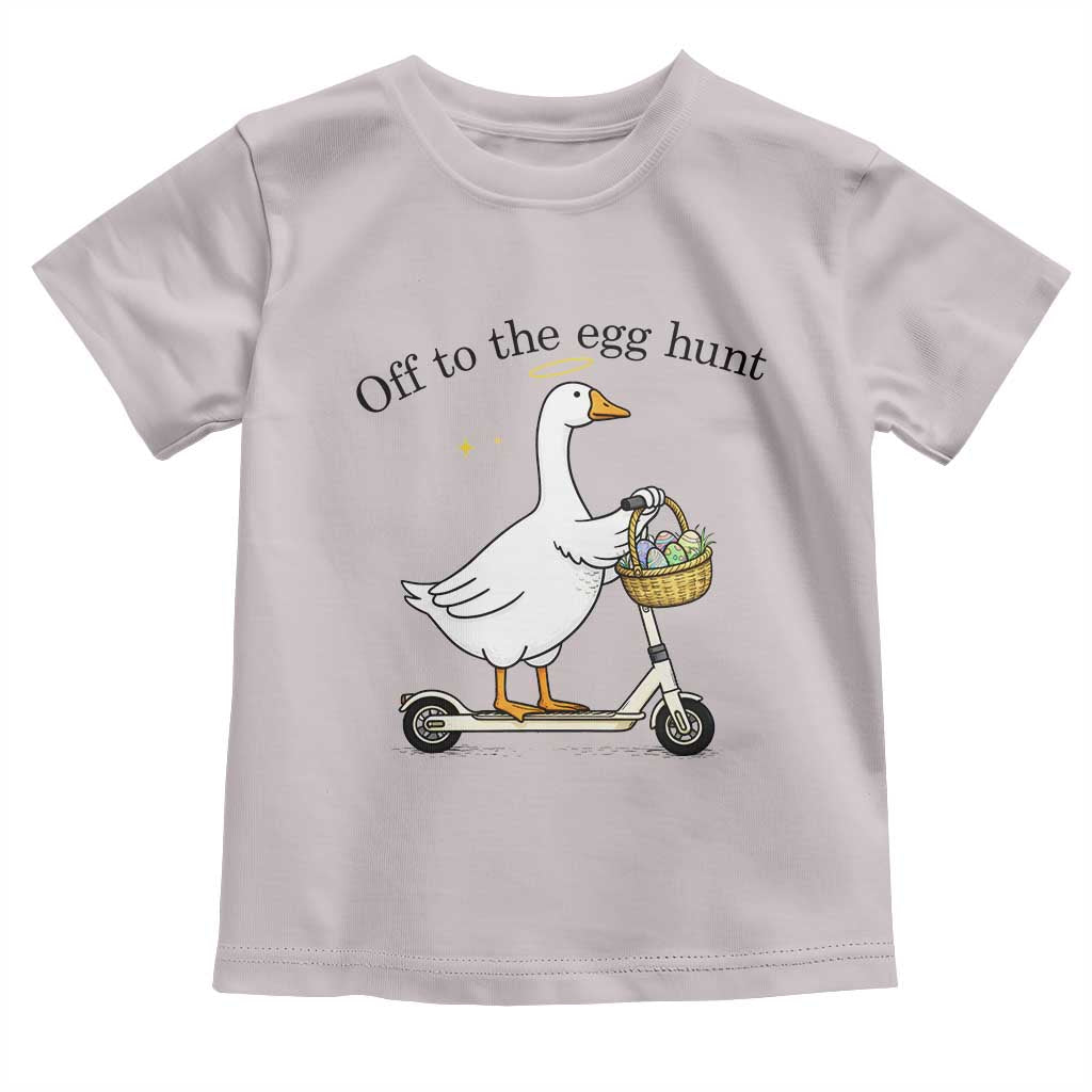 Off To The Egg Hunt Toddler T Shirt Funny Easter Goose