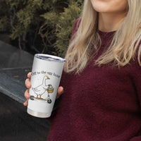 Off To The Egg Hunt Tumbler Cup Funny Easter Goose