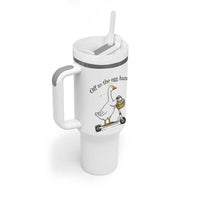 Off To The Egg Hunt Tumbler With Handle Funny Easter Goose