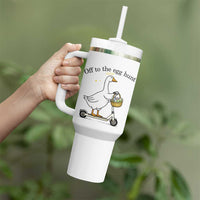 Off To The Egg Hunt Tumbler With Handle Funny Easter Goose