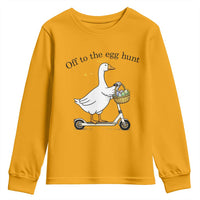 Off To The Egg Hunt Youth Sweatshirt Funny Easter Goose