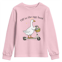 Off To The Egg Hunt Youth Sweatshirt Funny Easter Goose