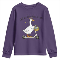 Off To The Egg Hunt Youth Sweatshirt Funny Easter Goose