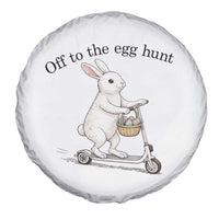 Off To The Egg Hunt Spare Tire Cover Funny Easter Bunny