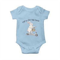 Off To The Egg Hunt Baby Onesie Funny Easter Bunny