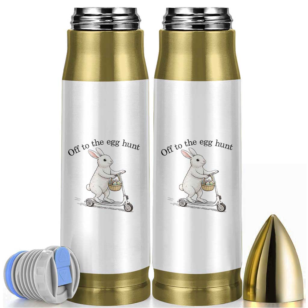 Off To The Egg Hunt Bullet Tumbler Funny Easter Bunny