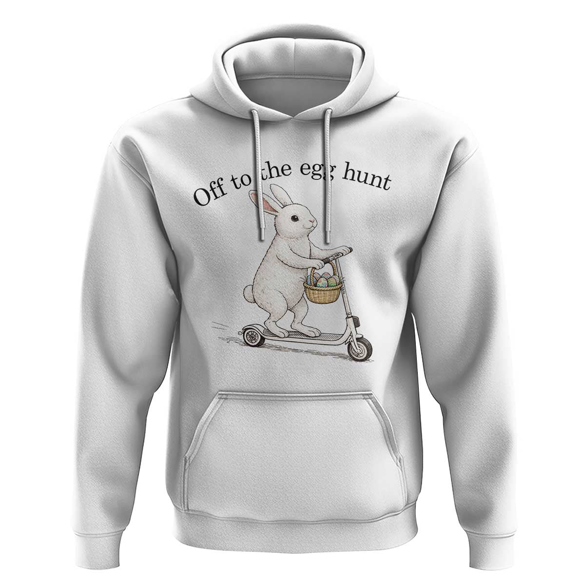 Off To The Egg Hunt Hoodie Funny Easter Bunny