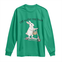 Off To The Egg Hunt Long Sleeve Shirt Funny Easter Bunny