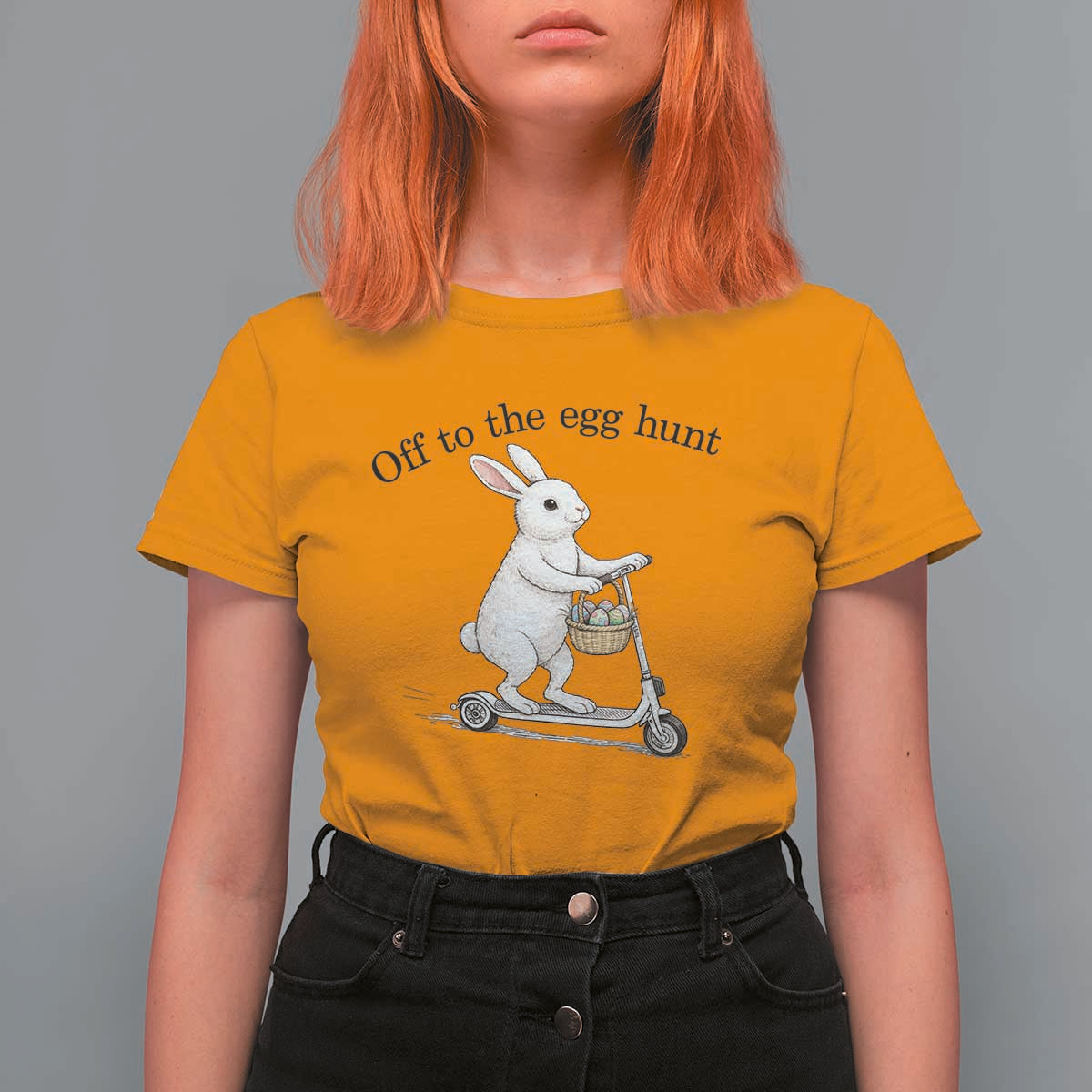 Off To The Egg Hunt T Shirt For Women Funny Easter Bunny