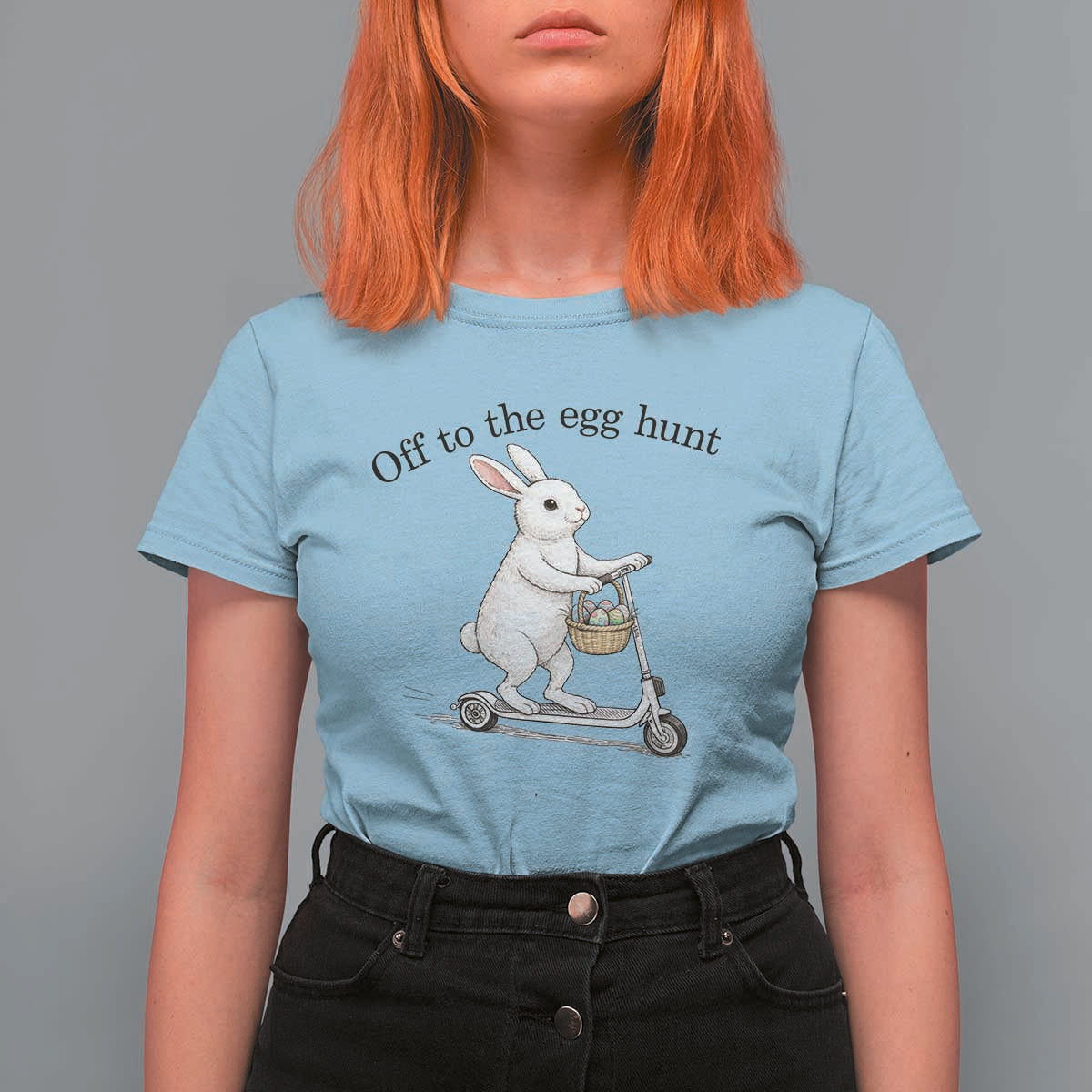 Off To The Egg Hunt T Shirt For Women Funny Easter Bunny