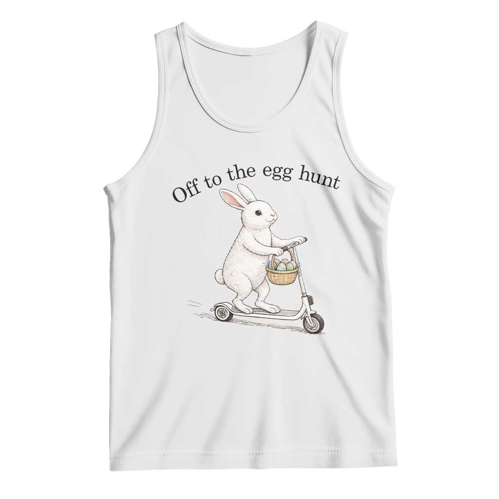 Off To The Egg Hunt Tank Top Funny Easter Bunny