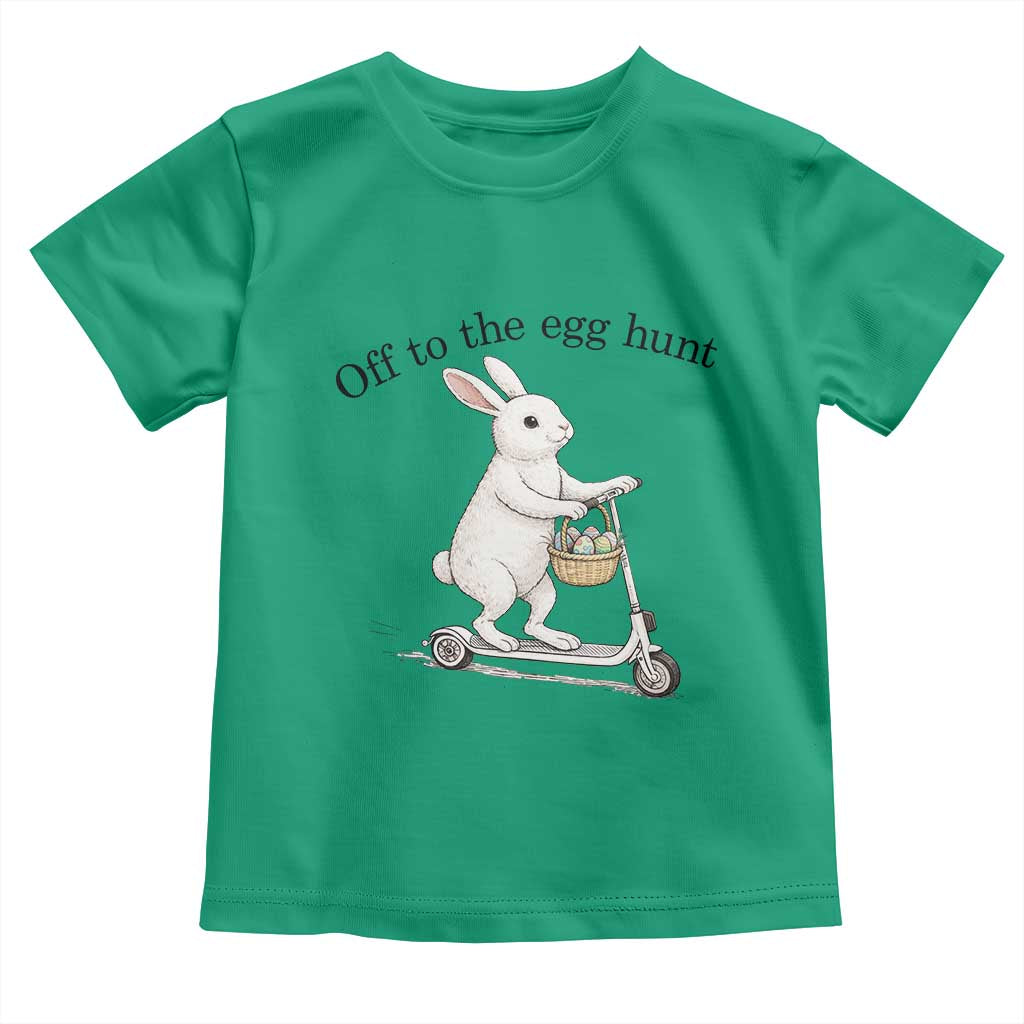 Off To The Egg Hunt Toddler T Shirt Funny Easter Bunny