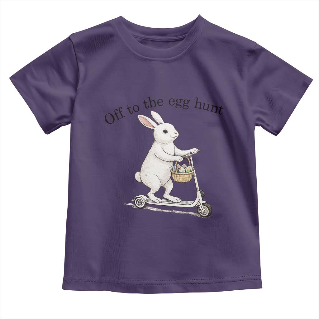 Off To The Egg Hunt Toddler T Shirt Funny Easter Bunny