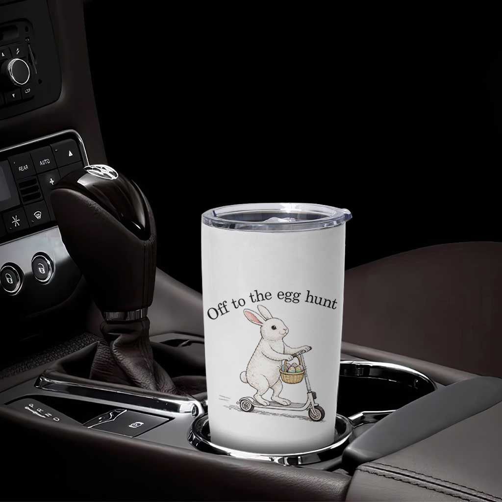Off To The Egg Hunt Tumbler Cup Funny Easter Bunny