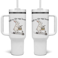 Off To The Egg Hunt Tumbler With Handle Funny Easter Bunny