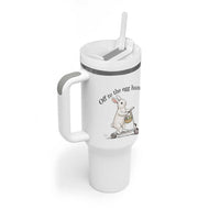 Off To The Egg Hunt Tumbler With Handle Funny Easter Bunny