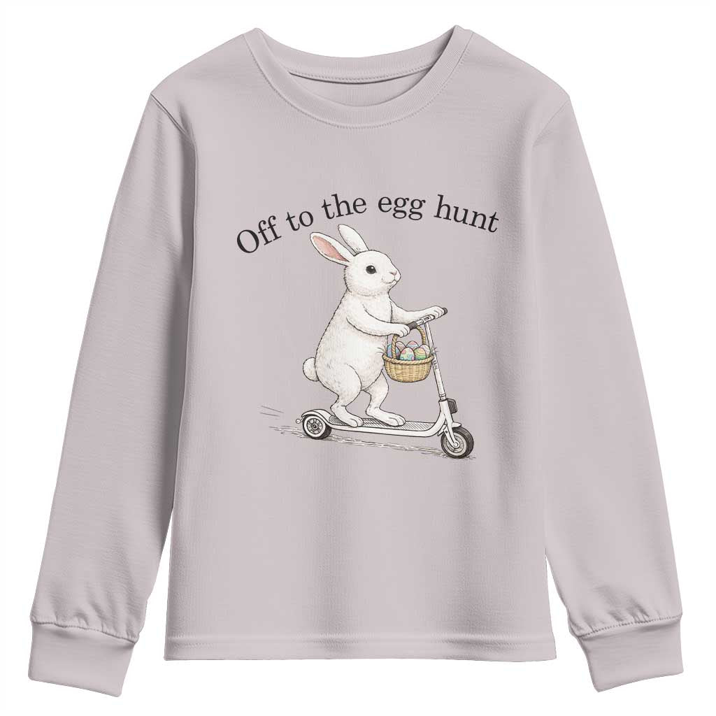 Off To The Egg Hunt Youth Sweatshirt Funny Easter Bunny