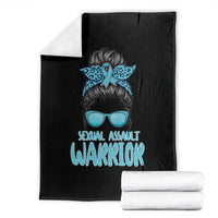 Sexual Assault Awareness Messy Bun Support Survivors Throw Blanket