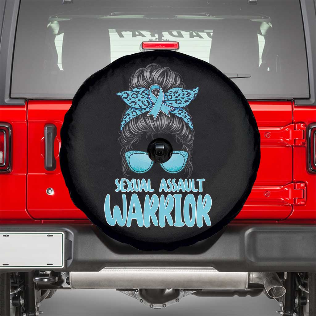 Sexual Assault Awareness Messy Bun Support Survivors Spare Tire Cover