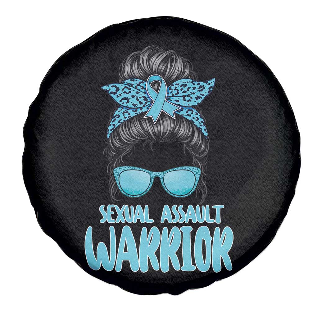 Sexual Assault Awareness Messy Bun Support Survivors Spare Tire Cover