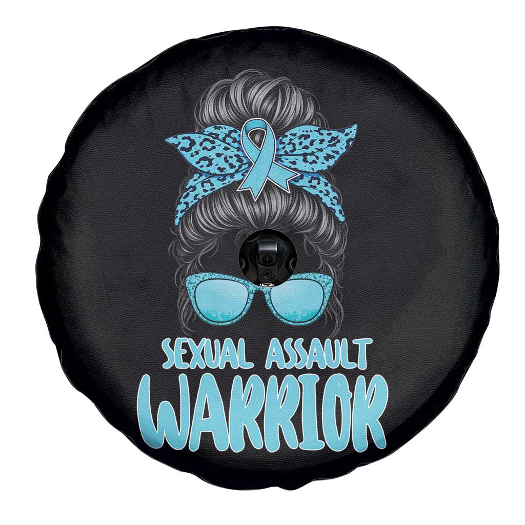 Sexual Assault Awareness Messy Bun Support Survivors Spare Tire Cover