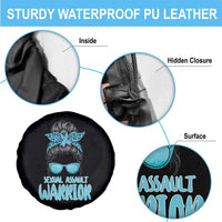 Sexual Assault Awareness Messy Bun Support Survivors Spare Tire Cover