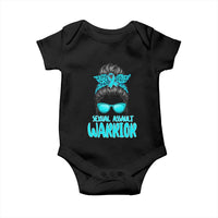 Sexual Assault Awareness Messy Bun Support Survivors Baby Onesie