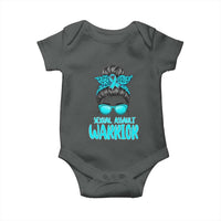 Sexual Assault Awareness Messy Bun Support Survivors Baby Onesie