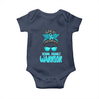 Sexual Assault Awareness Messy Bun Support Survivors Baby Onesie