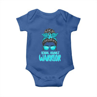 Sexual Assault Awareness Messy Bun Support Survivors Baby Onesie