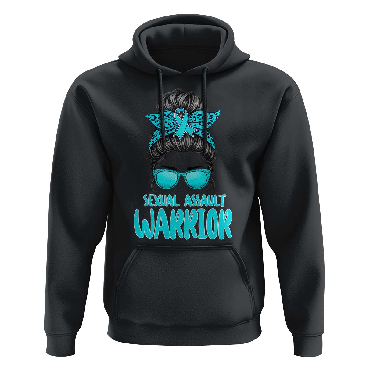 Sexual Assault Awareness Messy Bun Support Survivors Hoodie