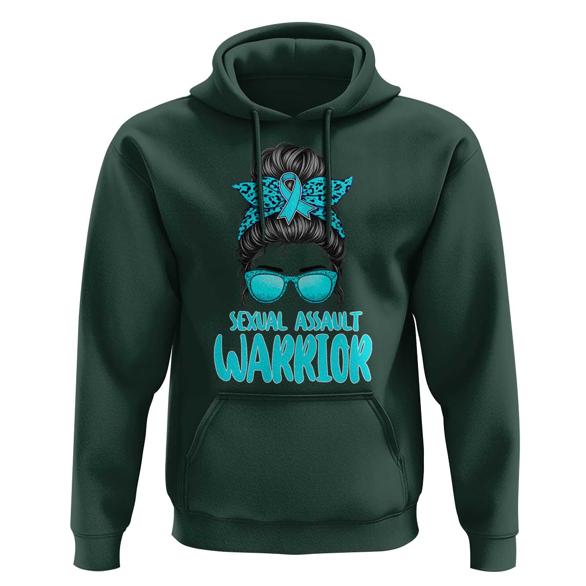 Sexual Assault Awareness Messy Bun Support Survivors Hoodie