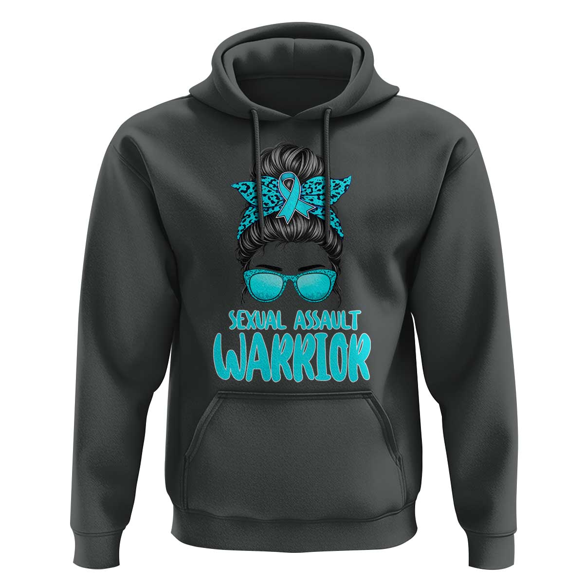 Sexual Assault Awareness Messy Bun Support Survivors Hoodie